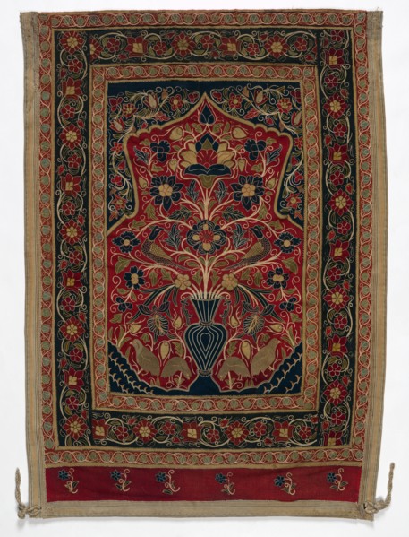 Royal Round Tent made for Muhammad Shah (wall panel with one panel B), 1834-1848. Iran, Rasht,