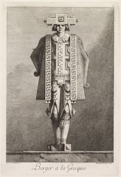 Mascarade à la Grecque: Berger à la Grecque (Plate 5), 1771. Benigno Bossi (Italian, 1727-1792).