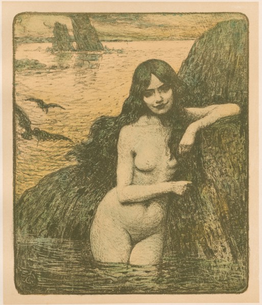 L'Estampe Moderne: Sirène: Sirène, 1896. Charles-François-Prosper Guérin (French, 1875-1939),