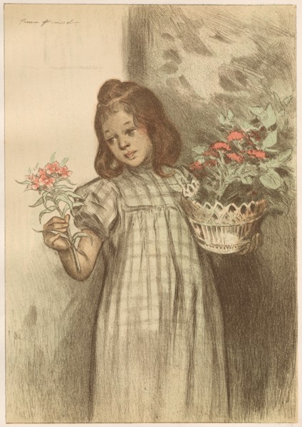 L'Estampe Moderne: Bouquetière : Bouquetière, published 1899. Firmin Bouisset (French, 1859-1925),