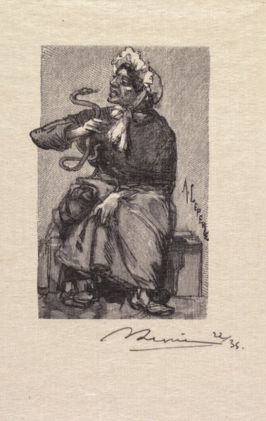 Fontainebleau Forest: Serpent Merchant (La Forêt de Fontainebleau: Marchande de Serpents), 1890.