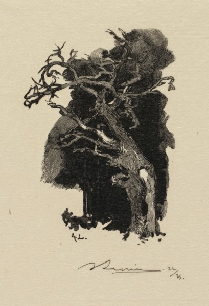 Fontainebleau Forest: The Raging One (La Forêt de Fontainebleau: Le rageur), 1890. Auguste Louis