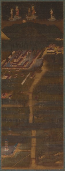 Kasuga Shrine Mandala, 1300-1333. Japan, Kamakura Period  (1185-1333). Hanging scroll; ink, color,