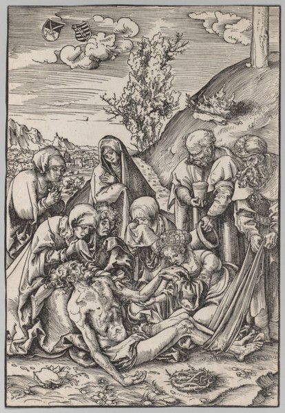 The Passion: The Lamentation, 1509. Lucas Cranach (German, 1472-1553). Woodcut; paper: 25 x 17.1 cm