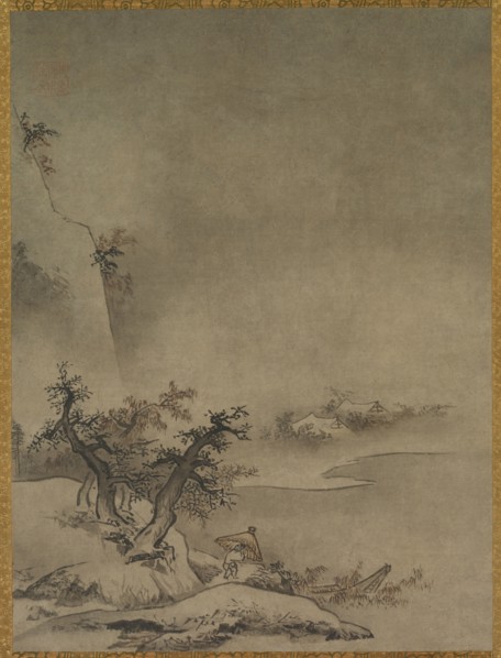 Chinese Servant Walking in the Rain, 1500s. Attributed to Gakuo Zokyu (Japanese, active about