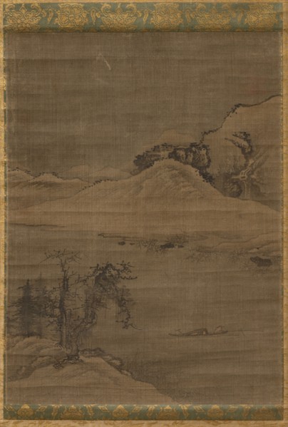 Landscape with Fishermen, 1600s. Attributed to Yi Bul-hae (Korean, active 1500s). Hanging scroll,