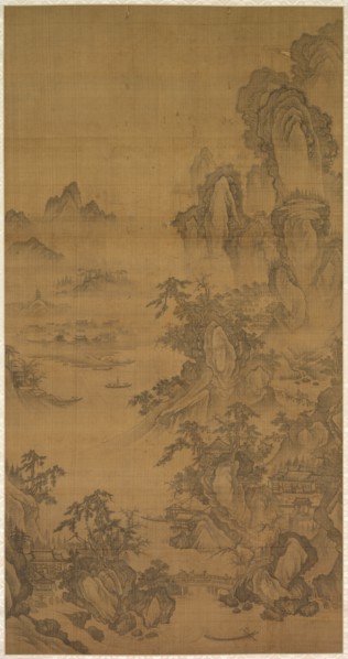 Dwelling by a Mountain Stream, 1500s. Korea, Joseon dynasty (1392-1910). Hanging scroll, ink on