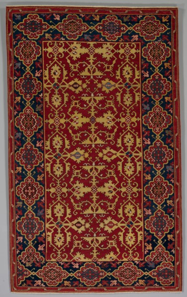 Classical Turkish Carpet with the Lotto Pattern, 1600-1650. Turkey, Ushak, Ottoman period. Wool:
