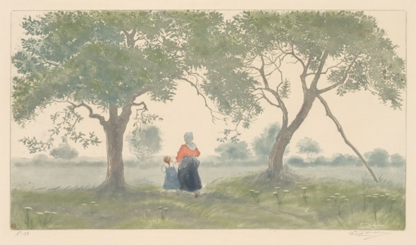 Les Pommiers, 1902. Eugène Delâtre (French, 1864-1938). Color aquatint