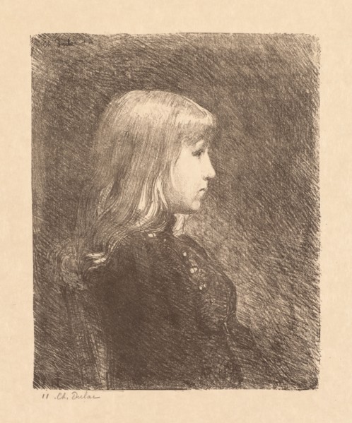 Young Lady (Jeune Fille), 1892. Charles Marie Dulac (French, 1865-1898). Lithograph, printed in