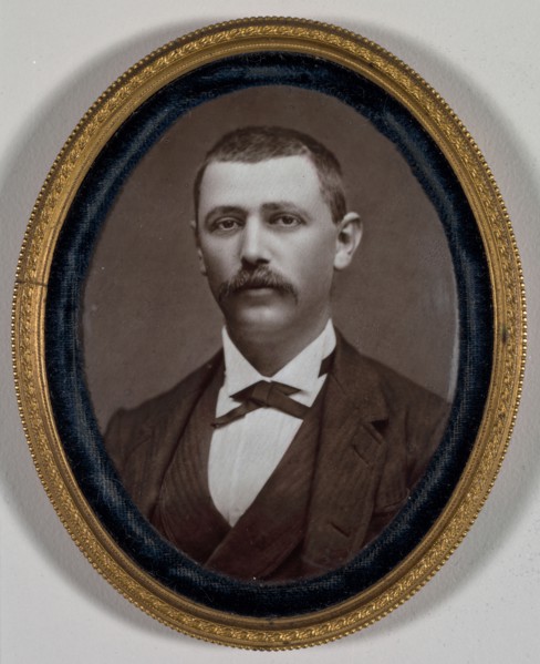 Untitled (Portrait of a Man), 1879. Etienne Carjat (French, 1828-1906). Photograph on enamel in