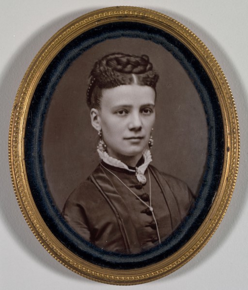 Untitled (Portrait of a Woman), 1879. Etienne Carjat (French, 1828-1906). Photograph on enamel in