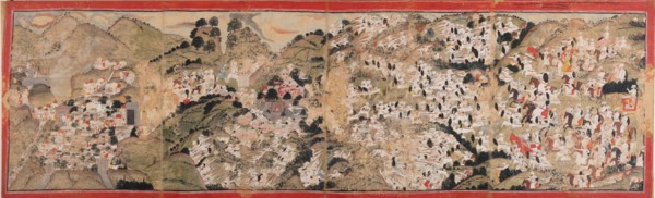 Raja Sansar Chand Attacking Kangra Fort, 1782. Northern India, Himachal Pradesh, Pahari Kingdom of