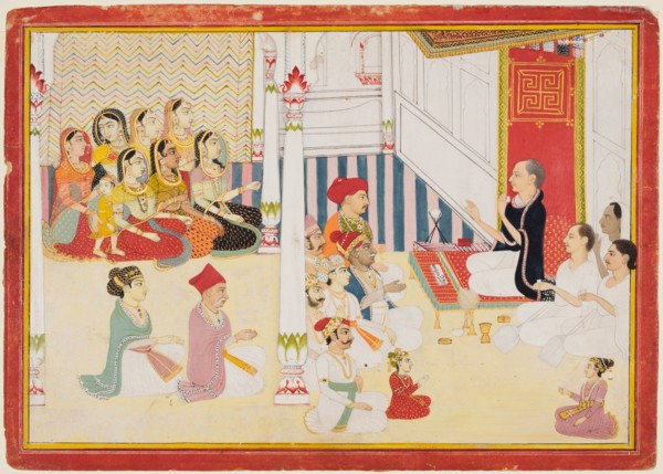 Svetambara Jain Teacher Giving Instruction, c. 1750-60. Possibly by Sahib Ram (Indian, active