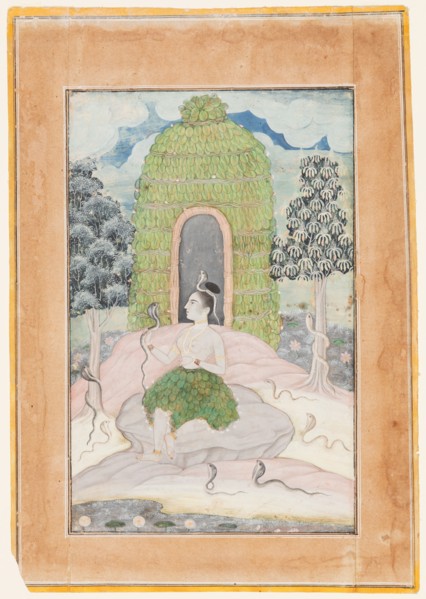 Ascetic Princess with Snakes in a Wilderness: Asavari Ragini, from a Ragamala, c. 1650.