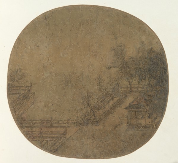 Mountain Terrace and Pavilion, 960-1279. China, Song dynasty (960-1279). Album leaf, ink on silk;
