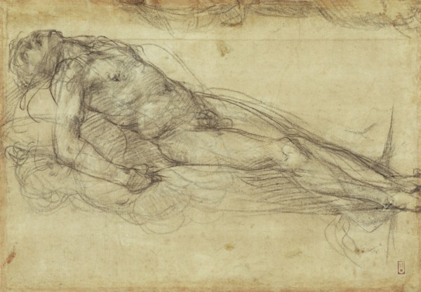 Study of Saint Francis; Pontormo, Jacopo Carucci, Italian, Florentine, 1494 - 1557, about 1517 - 1518; Black chalk recto