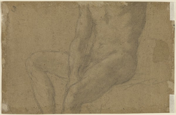 Study of a Seated Man, recto, Study of a Male Nude, verso, Jean-Siméon Chardin, French, 1699 - 1779, France; about 1720