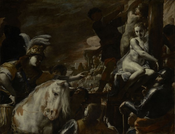 Clorinda Rescuing Sofronia and Olindo; Mattia Preti, Italian, Neapolitan, 1613 - 1699, about 1660; Oil on canvas