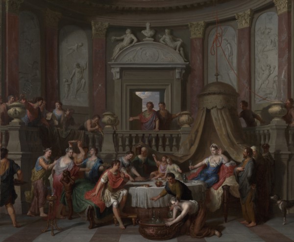 The Banquet of Cleopatra; Gerard Hoet, Dutch, 1648 - 1733, late 17th century - early 18th century; Oil on canvas