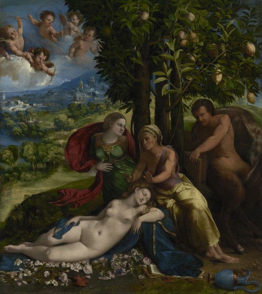 Mythological Scene; Dosso Dossi, Giovanni di Niccolò de Lutero, Italian, Ferrarese, about 1490 - 1542, Italy; about 1524
