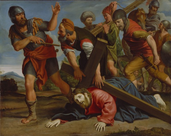 The Way to Calvary; Domenichino, Domenico Zampieri, Italian, 1581 - 1641, about 1610; Oil on copper; 55.2 × 67.6 cm