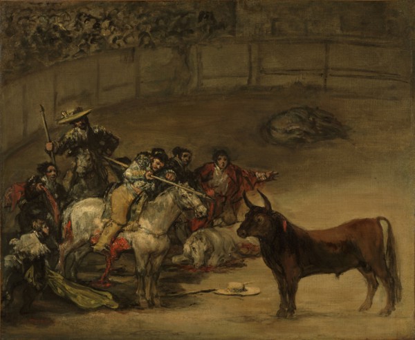 Bullfight, Suerte de Varas; Francisco José de Goya y Lucientes, Francisco de Goya, Spanish, 1746 - 1828, 1824; Oil on canvas