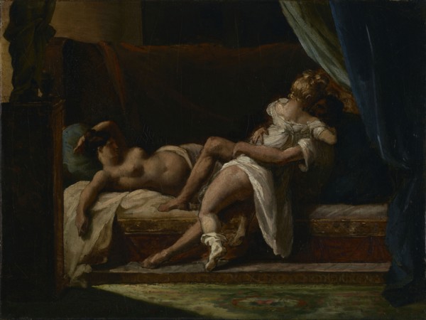 Three Lovers; Théodore Géricault, French, 1791 - 1824, 1817 - 1820; Oil on canvas; 22.5 x 29.8 cm, 8 7,8 x 11 3,4 in