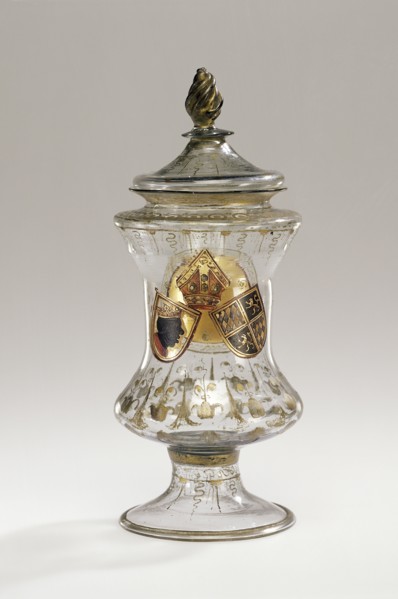 Covered Vessel; Façon de Venise, possibly the Glashütte of Wolfgang Vitl, Austrian, active 1534 - 1540, Hall, Austria