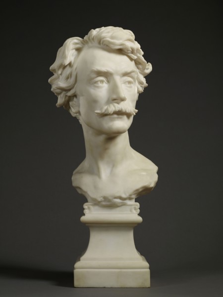 Bust of Jean-Léon Gérôme; Jean-Baptiste Carpeaux, French, 1827 - 1875, France; 1872 - 1873; Marble; 61 x 27.3 x 24.1 cm