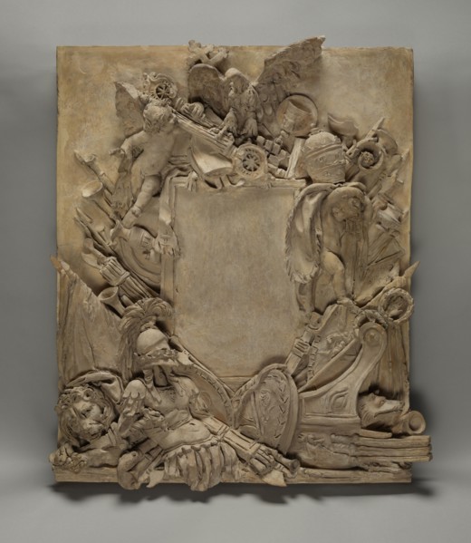 Sketch for a Fireplace Overmantel; Francesco Antonio Franzoni, Italian, 1734 - 1818, about 1789; Terracotta; 53.5 x 42.5 cm