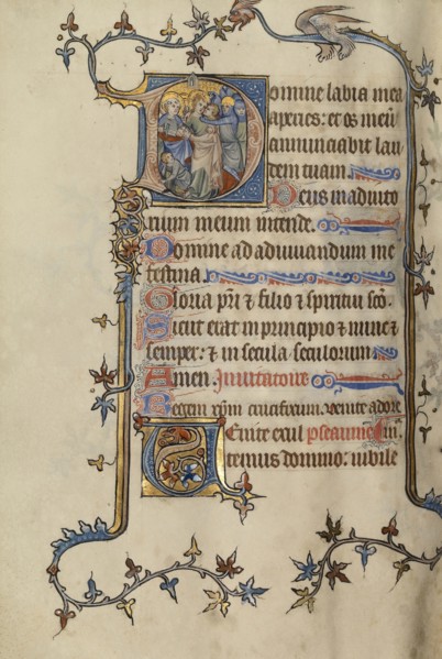 Initial D: The Betrayal of Christ; Atelier of the Passion Master; Paris, written, France; illumination about 1270 - 1280