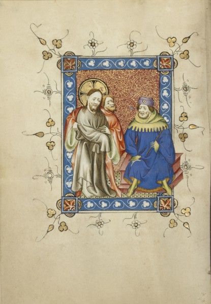 Christ before Pilate; Masters of Dirc van Delf, Dutch, active about 1400 - about 1410, Utrecht, probably, Netherlands