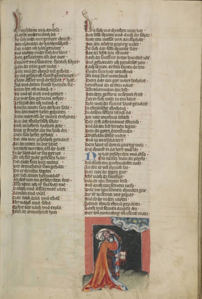 Jonicus, the First Astronomer; Regensburg, Bavaria, Germany; about 1400 - 1410; Tempera colors, gold, silver paint, and ink