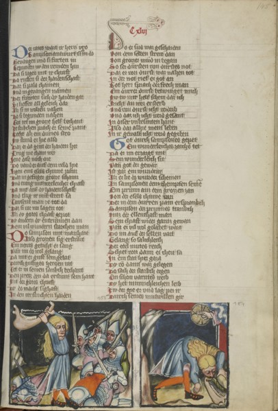 Samson Slaying the Philistines with the Jawbone of an Ass; Samson Drinking from the Jawbone of an Ass; Regensburg, Bavaria