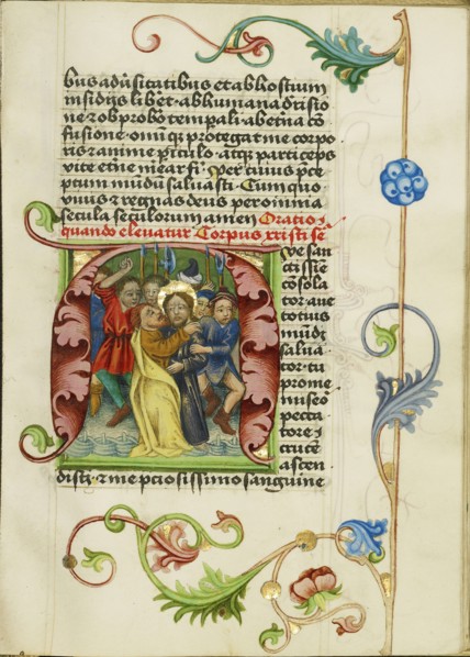 Initial A: The Betrayal of Christ; Workshop of Valentine Noh, Bohemian, active 1470s, Prague, Bohemia, Czech Republic