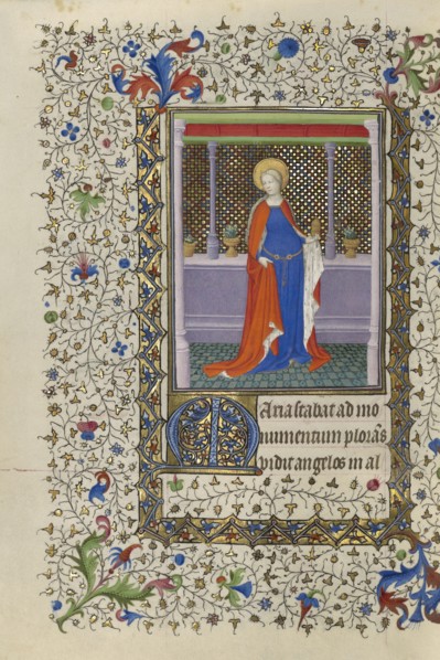 Mary Magdalene; Boucicaut Master, French, active about 1390 - 1430, Paris, France; about 1415 - 1420; Tempera colors, gold