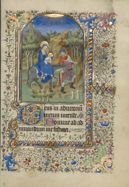 The Flight into Egypt; Master of the Harvard Hannibal, French, active Paris, France, 1415 - about 1430, Paris, France
