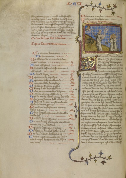 Moses Reading the Commandments to the Israelites; Master of Jean de Mandeville, French, active 1350 - 1370, Paris, France