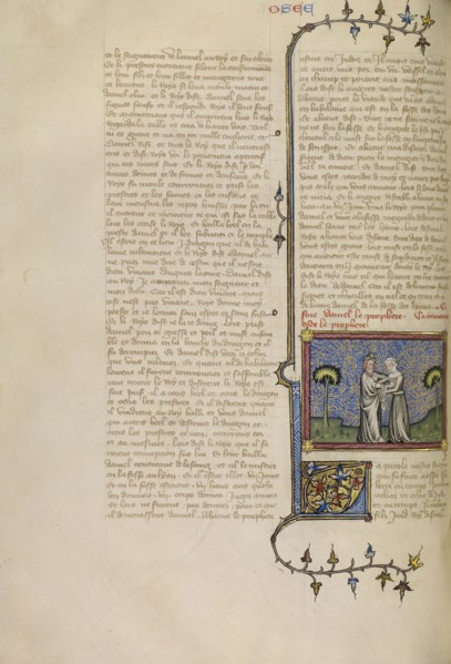 Hosea and Gomer; Master of Jean de Mandeville, French, active 1350 - 1370, Paris, France; about 1360 - 1370; Tempera