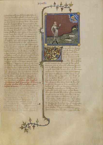 God Speaking to Joel; Master of Jean de Mandeville, French, active 1350 - 1370, Paris, France; about 1360 - 1370; Tempera