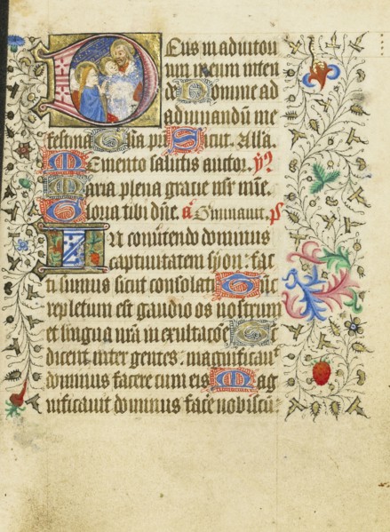 Initial D: The Presentation in the Temple; Master of Sir John Fastolf, French, active before about 1420 - about 1450, France