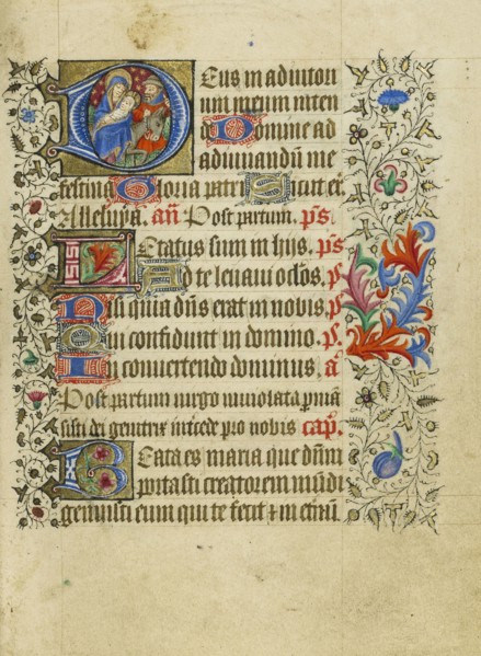 Initial D: The Flight into Egypt; Master of Sir John Fastolf, French, active before about 1420 - about 1450, or England