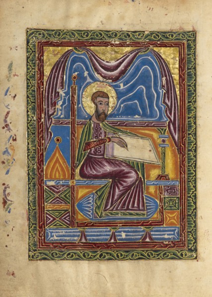 Saint Luke; Mesrop of Khizan, Armenian, active 1605 - 1651, Isfahan, Persia; 1615; Tempera colors, gold paint, and gold leaf