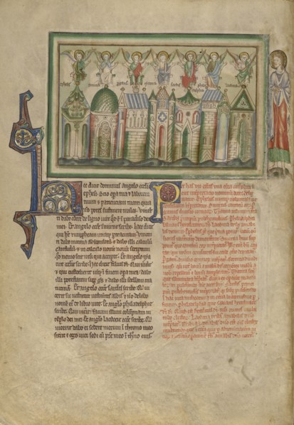The Seven Churches of Asia Minor; London, probably, England; about 1255 - 1260; Tempera colors, gold leaf, colored washes, pen