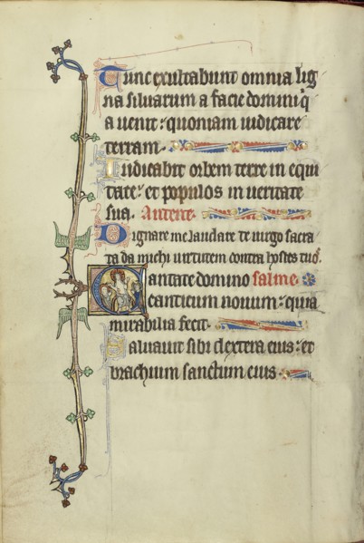 Initial C: Christ in Majesty between the Virgin Mary and Saint John the Evangelist; Northeastern France, France; about 1300