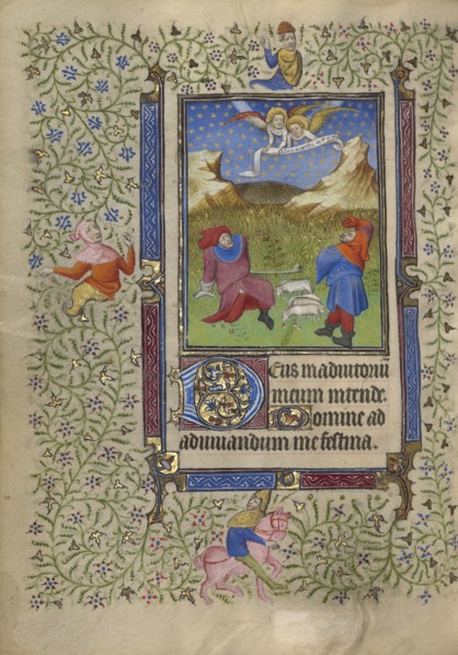The Annunciation to the Shepherds; Follower of the Egerton Master, French , Netherlandish, active about 1405 - 1420, Paris