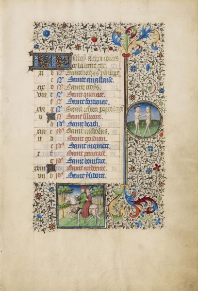 A Horseman; Zodiacal Sign of Gemini; Workshop of the Bedford Master, French, active first half of 15th century, Paris, France