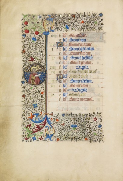 Saint John the Baptist with the Lamb of God; Workshop of the Bedford Master, French, active first half of 15th century, Paris