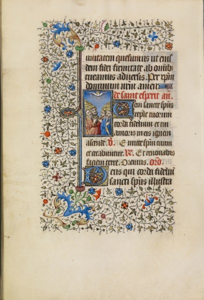 Pentecost; Workshop of the Bedford Master, French, active first half of 15th century, Paris, France; about 1440 - 1450; Tempera